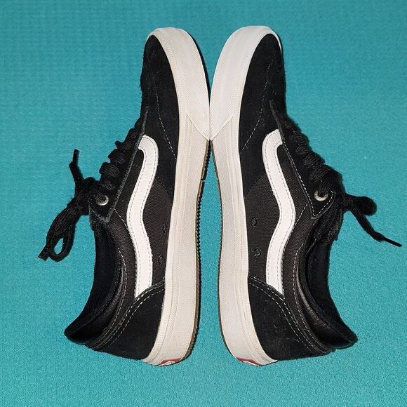 Vans Ultracush Pro Low Black Suede Sneaker Skater Mens Shoes Sz 7 ~ Free Sticker - Picture 5 of 6